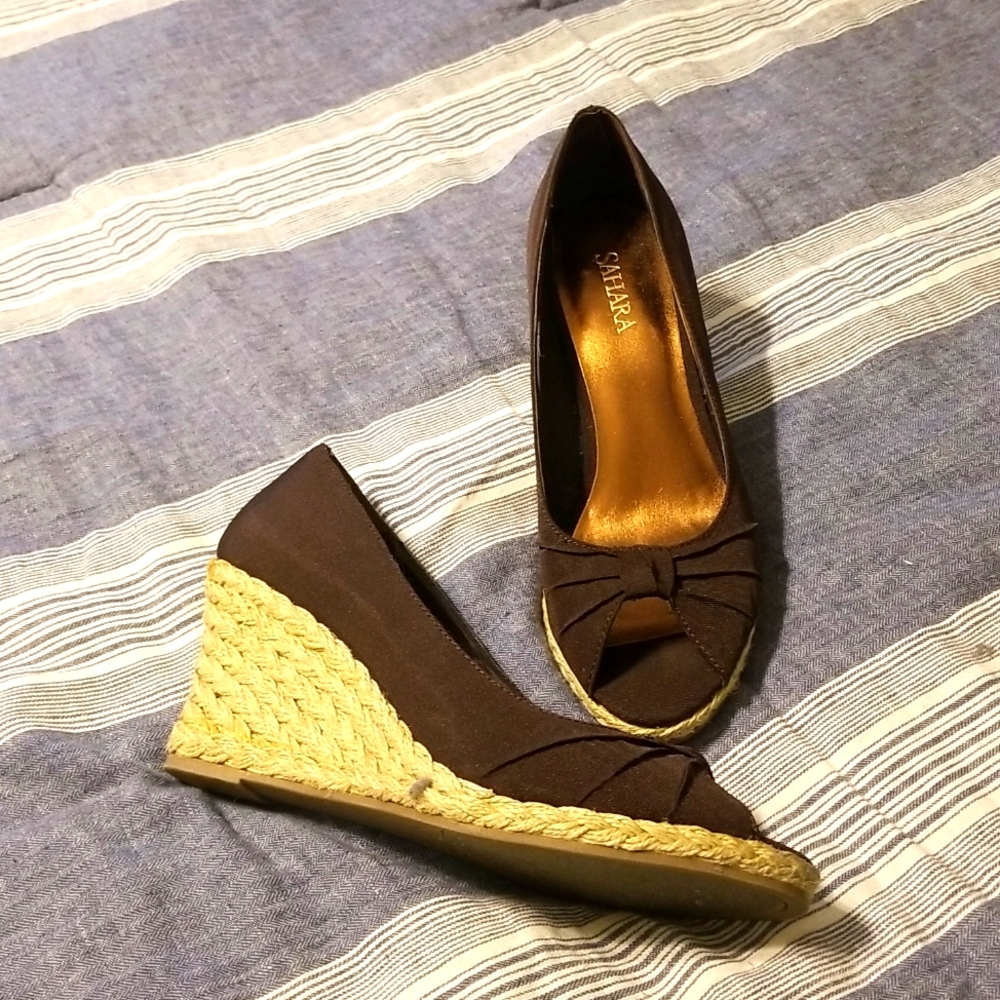 Brown Wedge Heels
